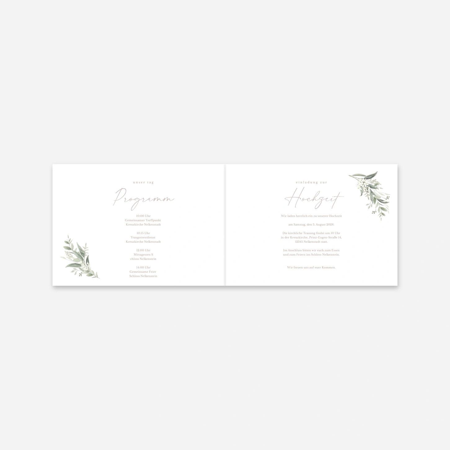 Hochzeitseinladung Wilde Blüte