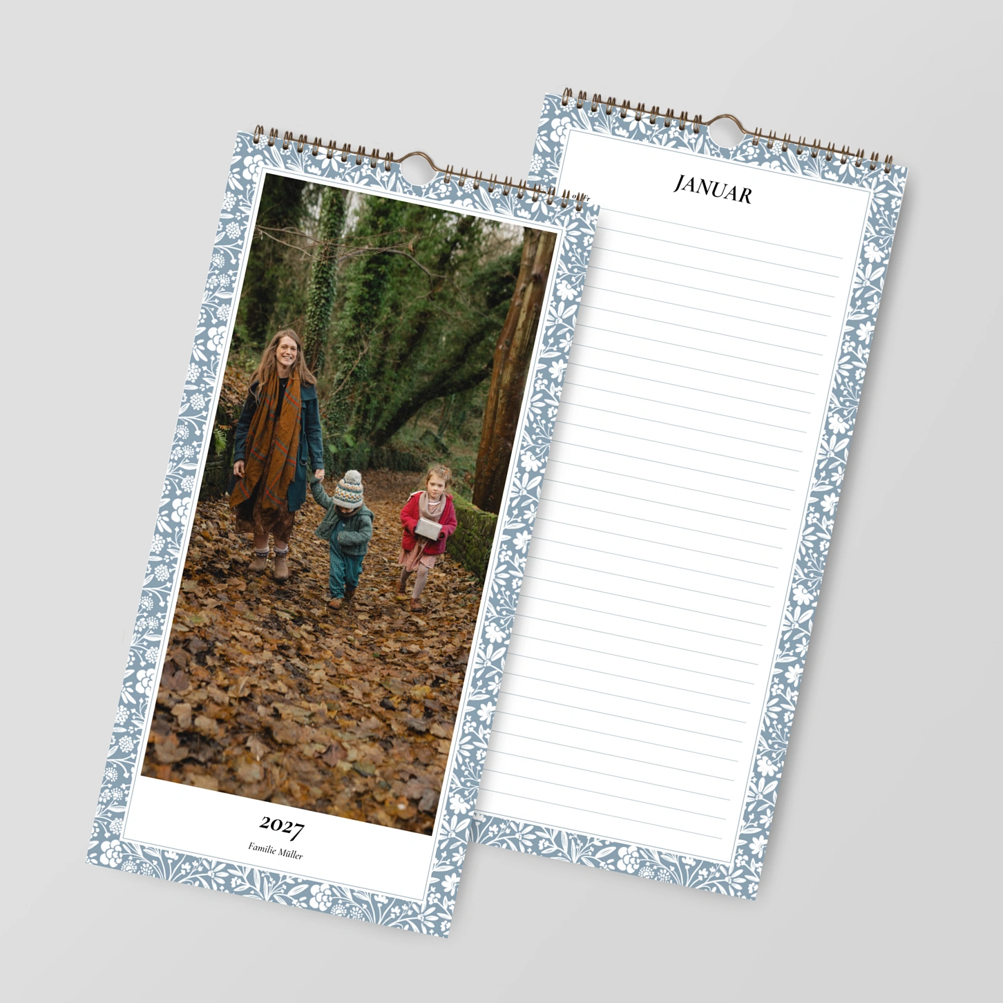 Wandkalender personalisierbare Felder Weihnachtsstern