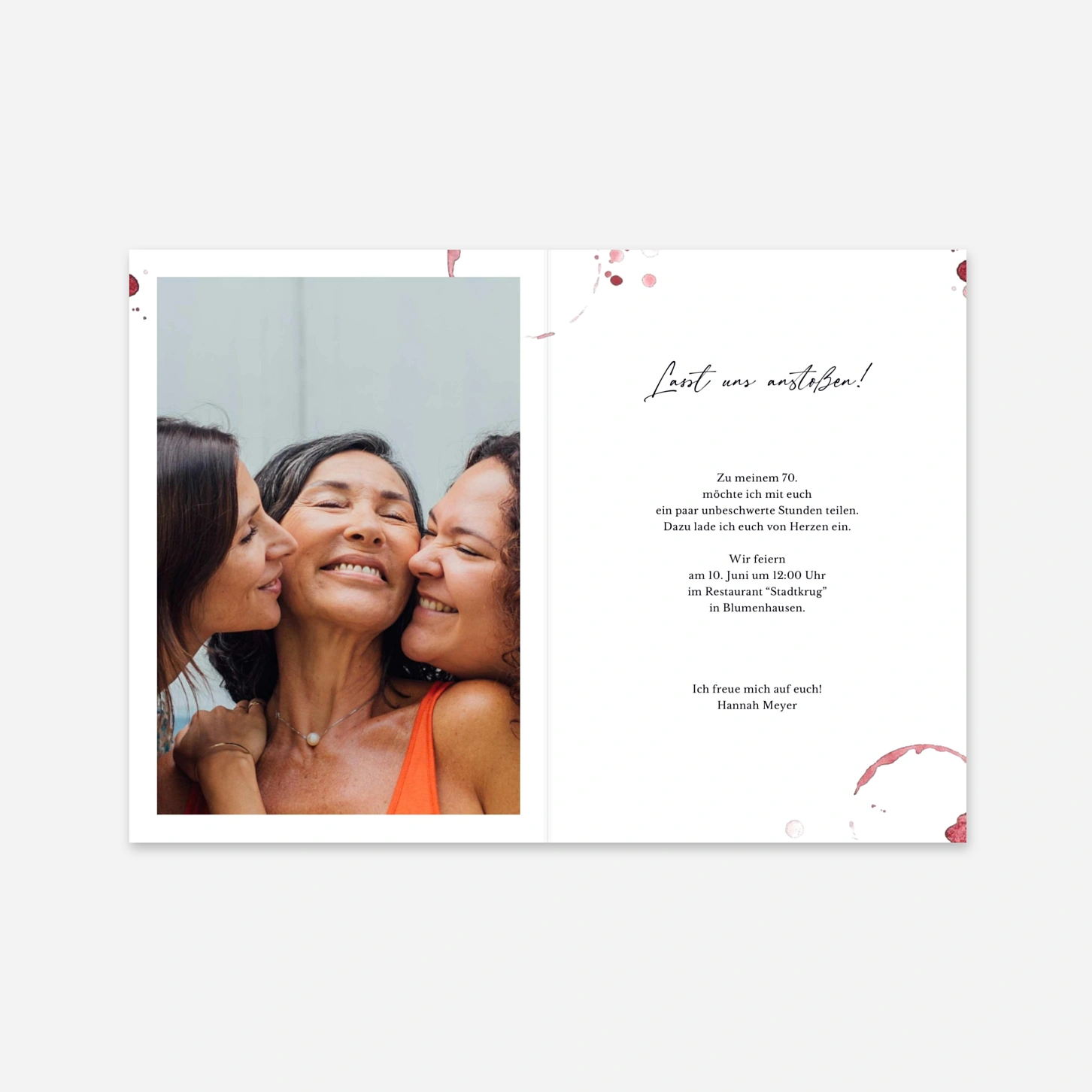 Geburtstagseinladung Feierlicher Jahrgang