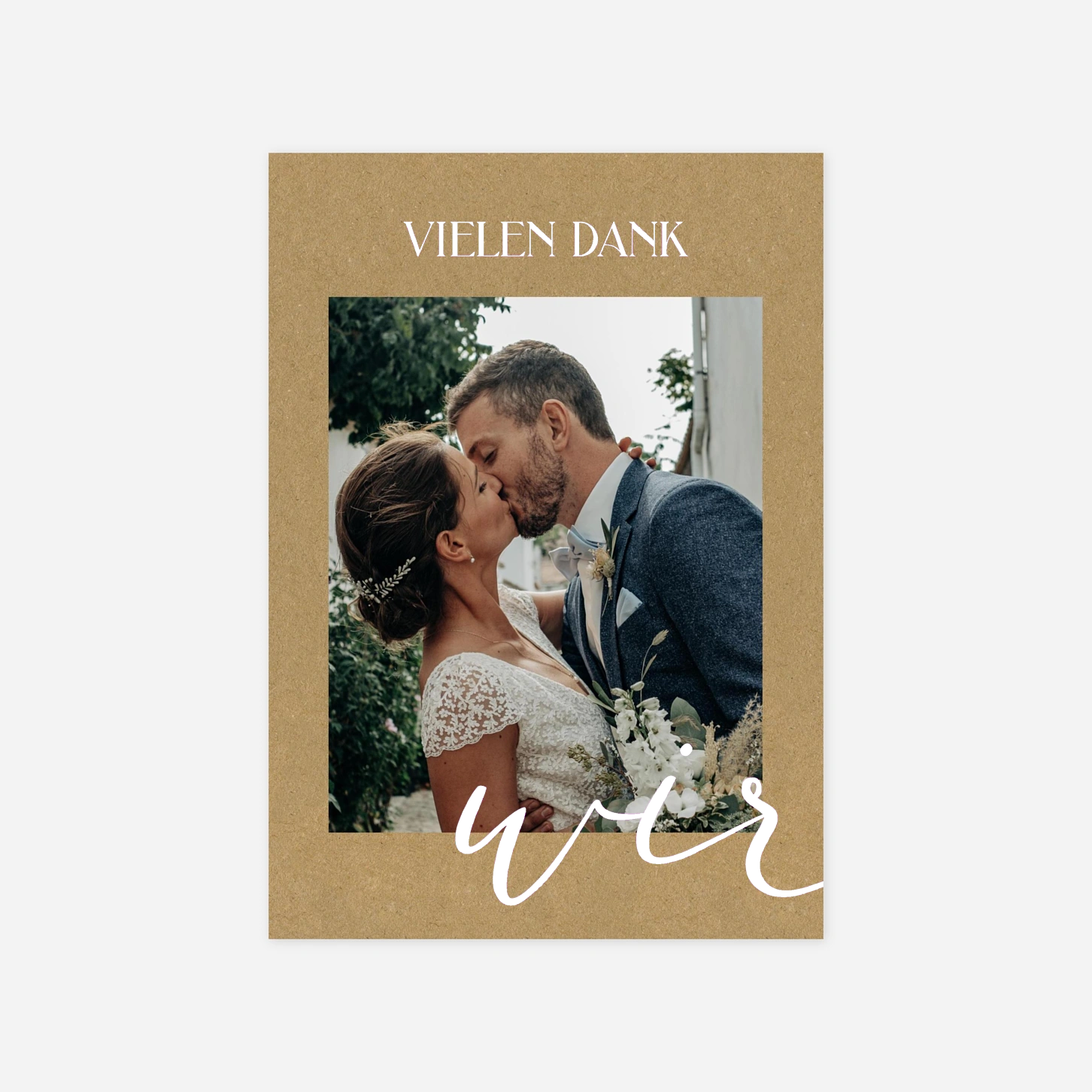 Dankeskarte Hochzeit Wir im Glück