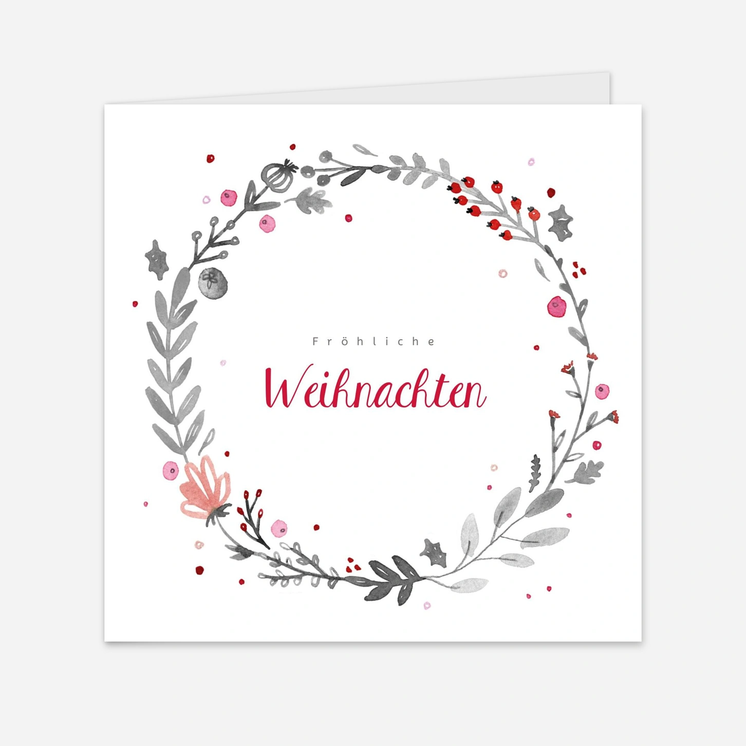 Weihnachtskarte Winterkranz