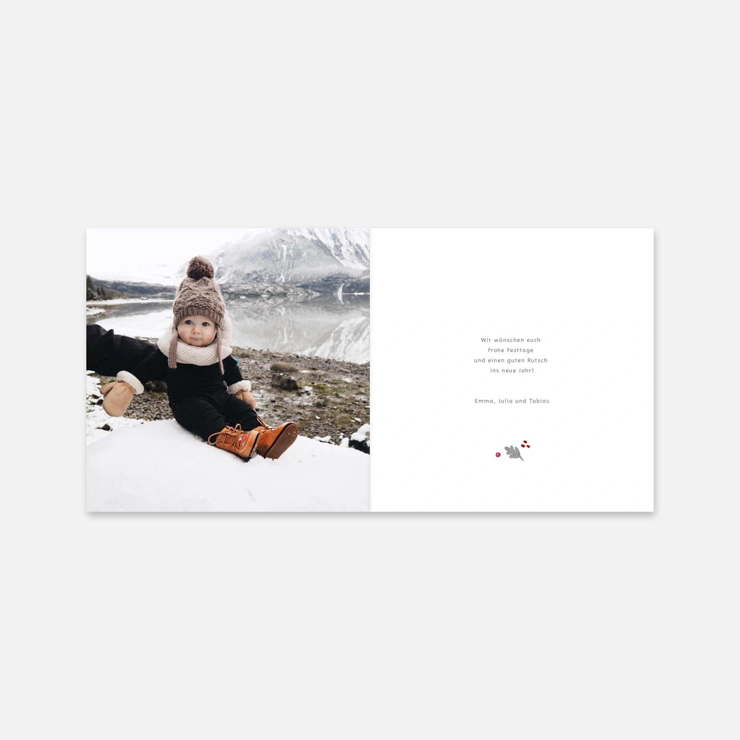Weihnachtskarte Winterkranz