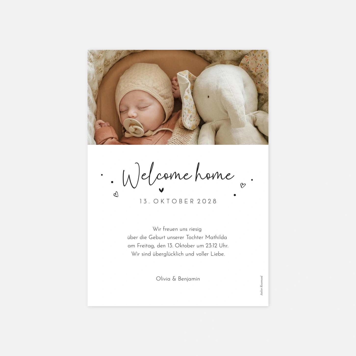 Geburtskarte Augenstern