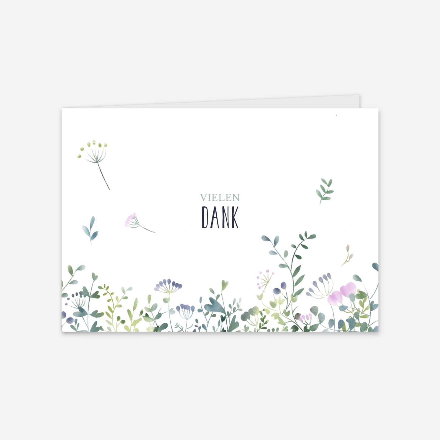 Dankeskarte Hochzeit Wildblumen