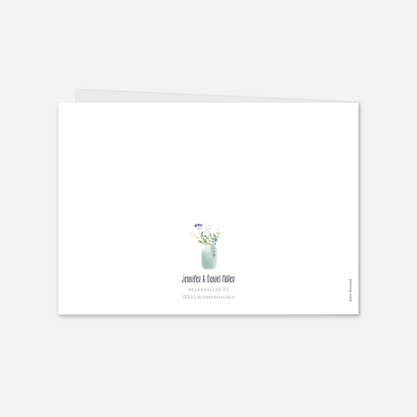 Dankeskarte Hochzeit Wildblumen