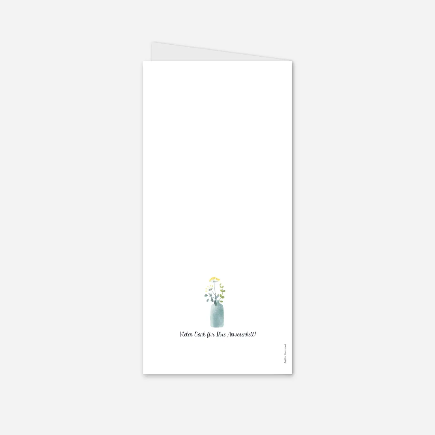 Menükarte Hochzeit Wildblumen
