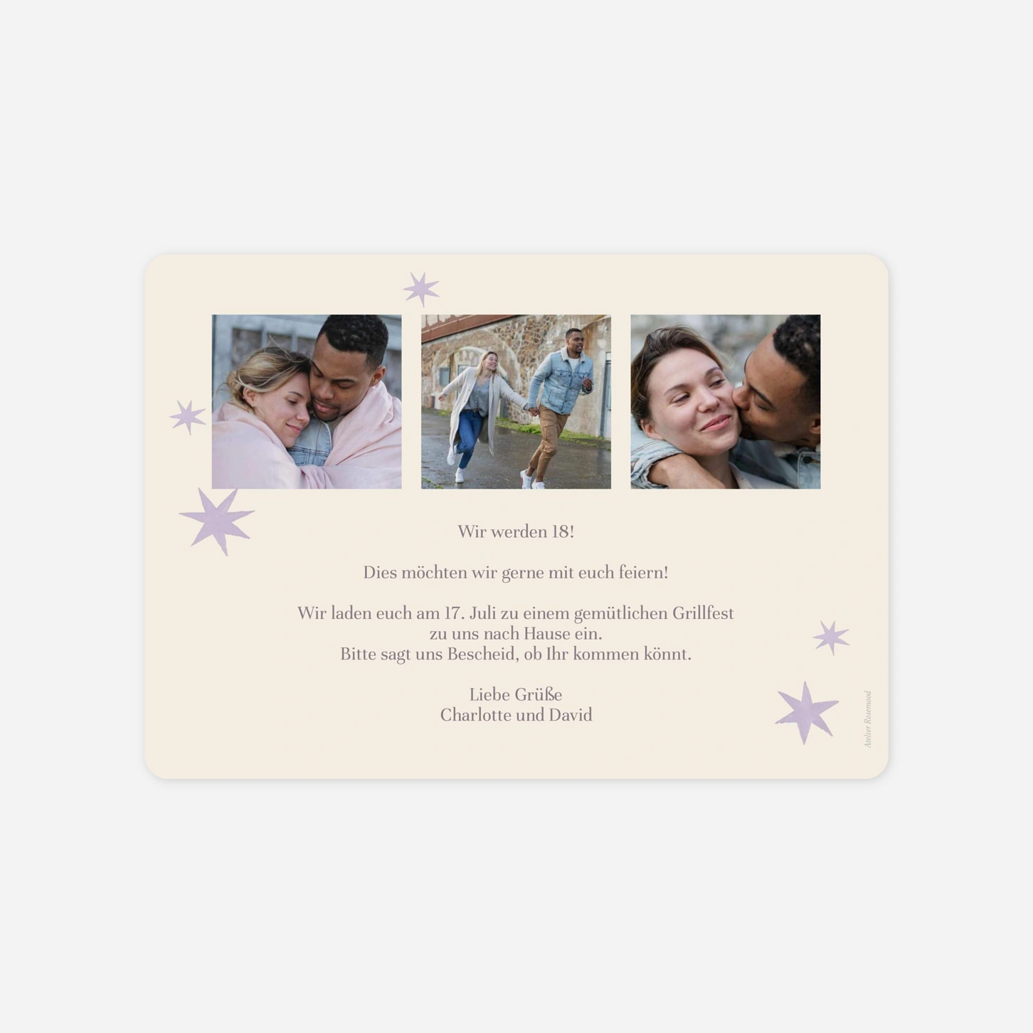 Geburtstagseinladung Birthday Glow