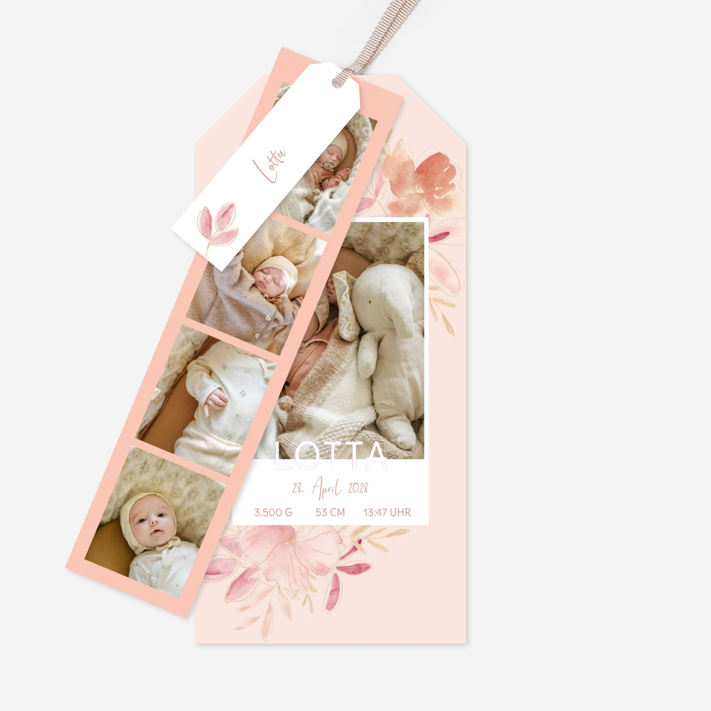 Geburtskarte Blütenwiege