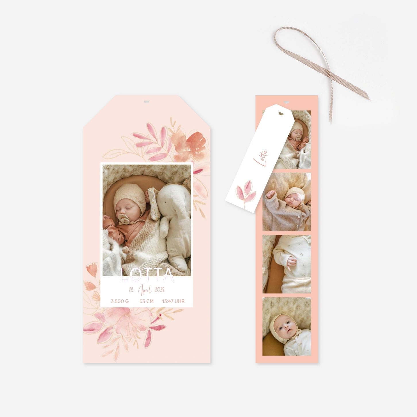 Geburtskarte Blütenwiege