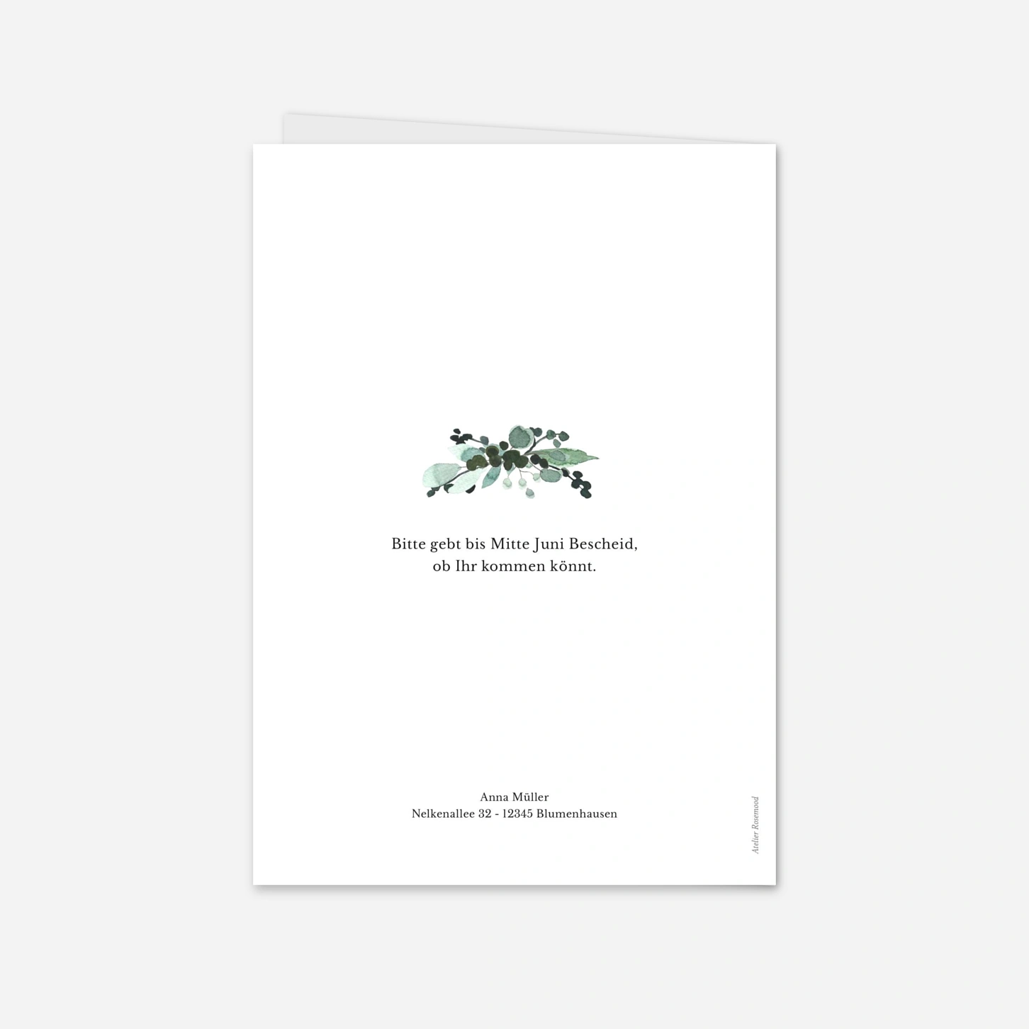 Geburtstagseinladung Zartes Blattwerk