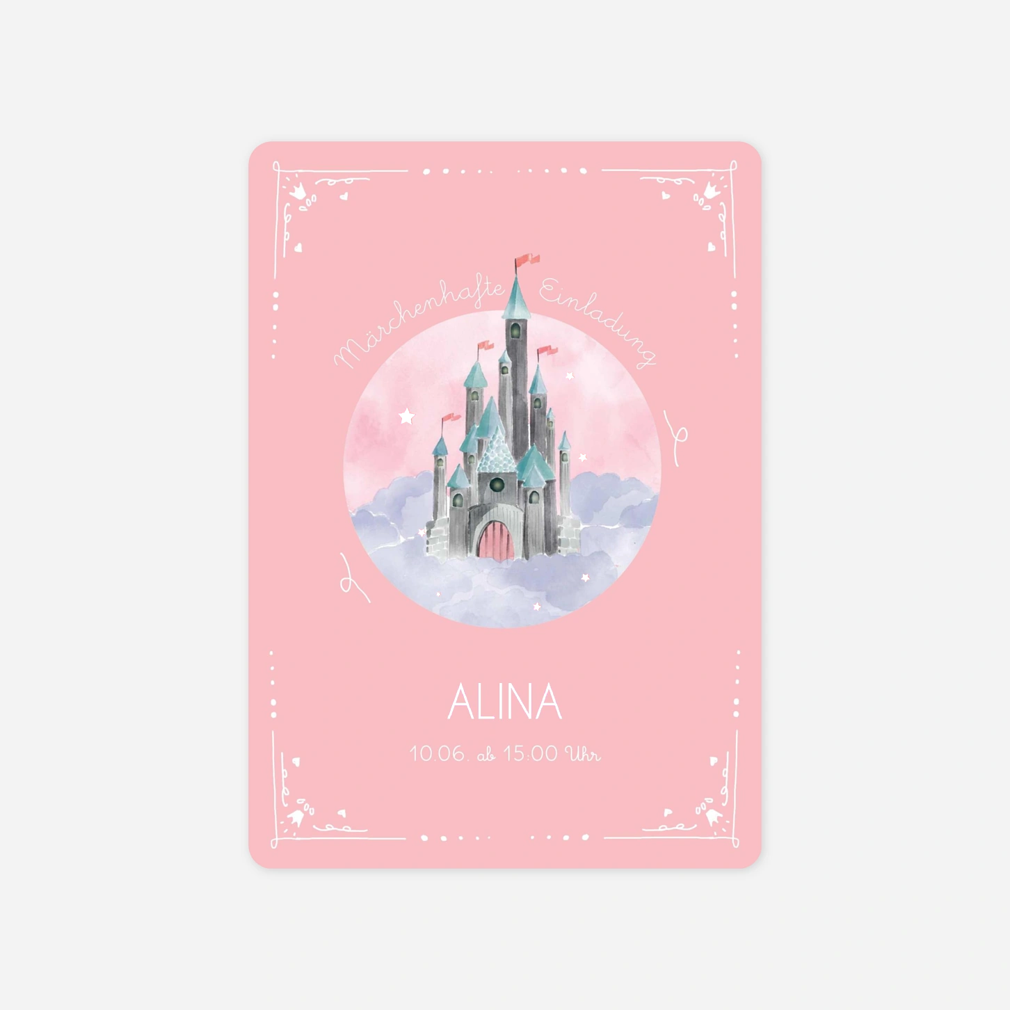 Kindergeburtstagseinladung Zauberschloss