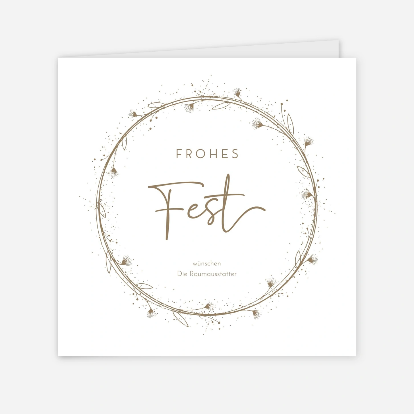 Geschäftliche Weihnachtskarte Wintergold