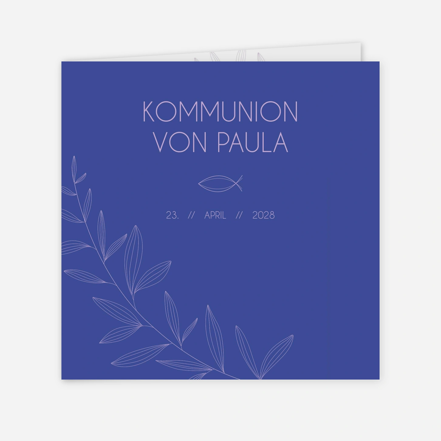 Kommunionseinladung Zarter Ichthys