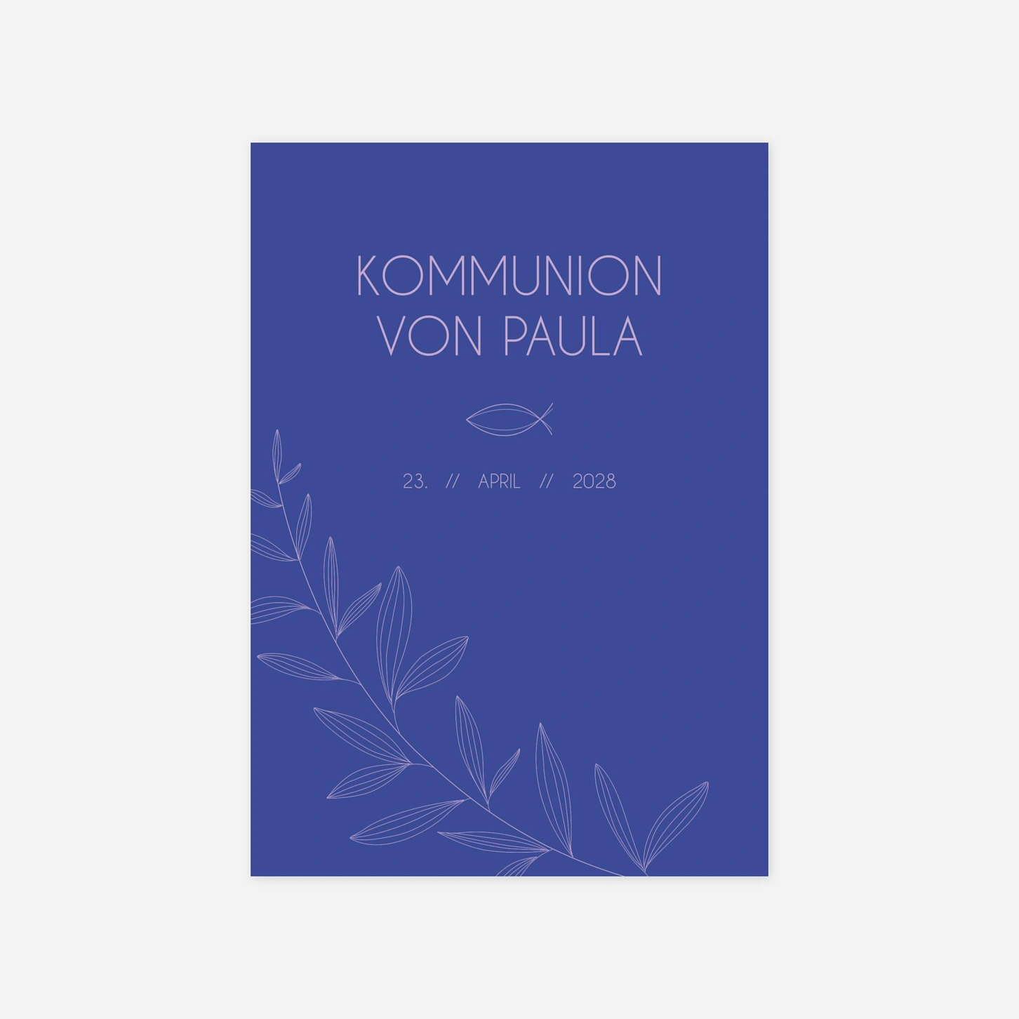 Kommunionseinladung Zarter Ichthys