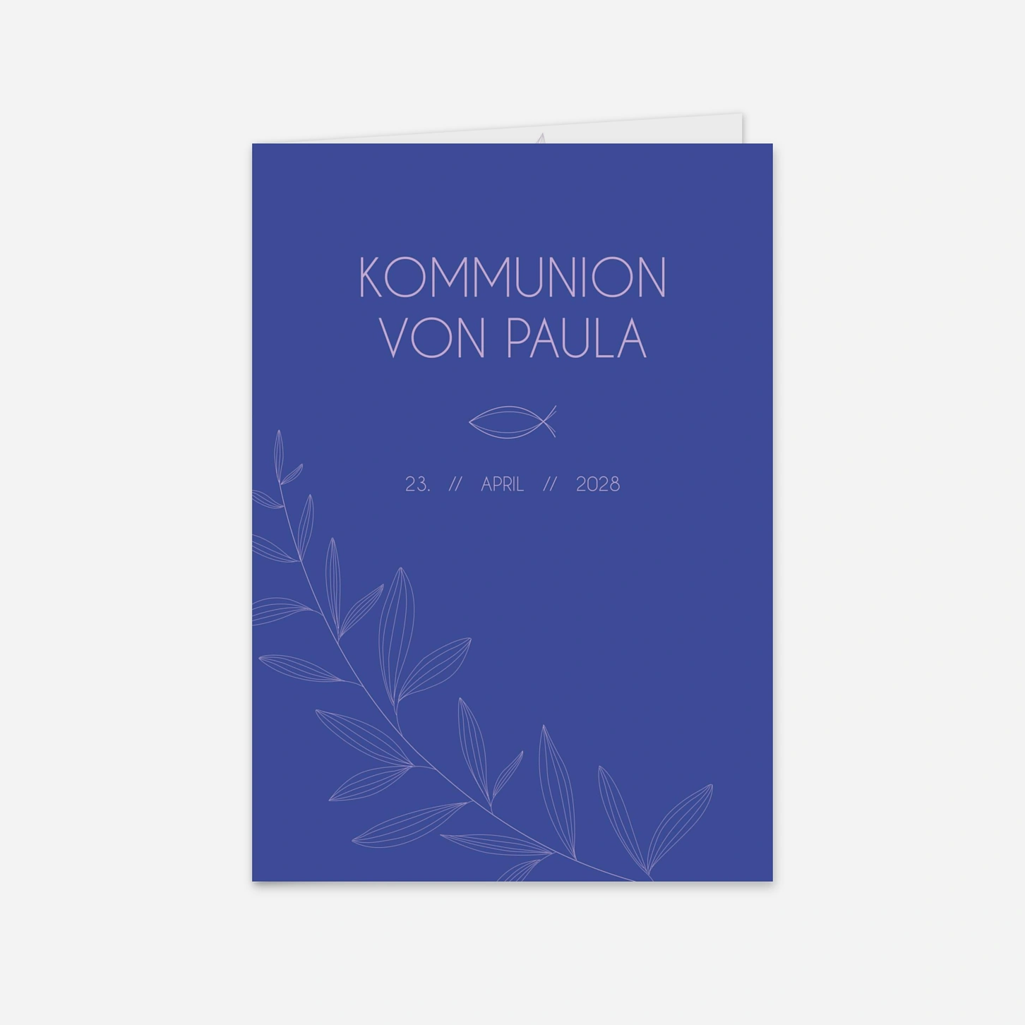 Kommunionseinladung Zarter Ichthys