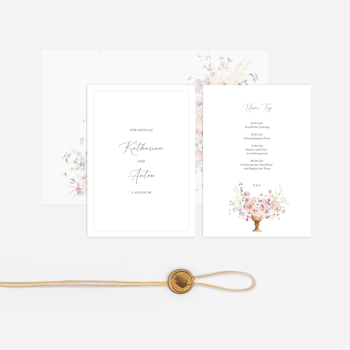 Hochzeitseinladung Blütenreigen