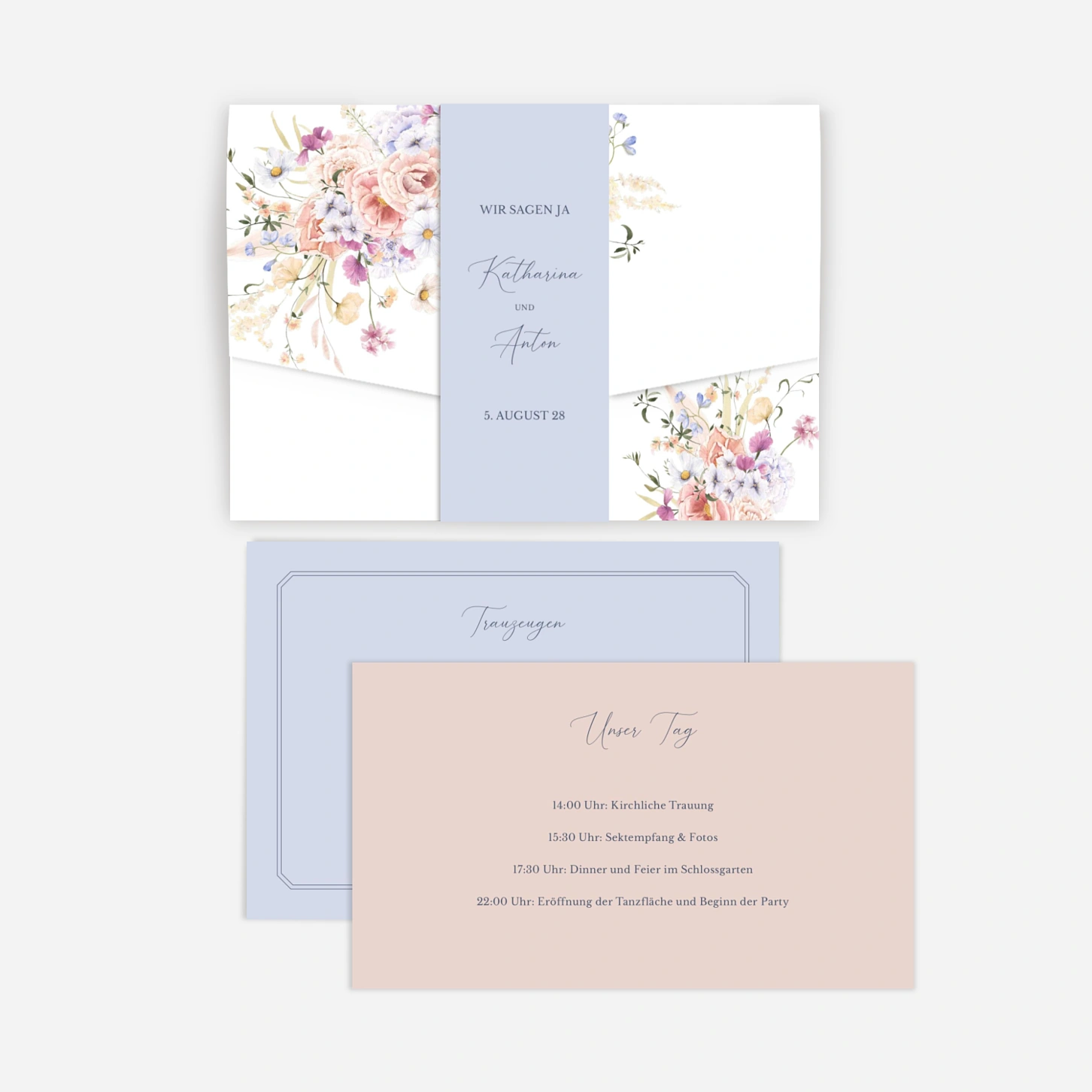 Hochzeitseinladung Blütenreigen