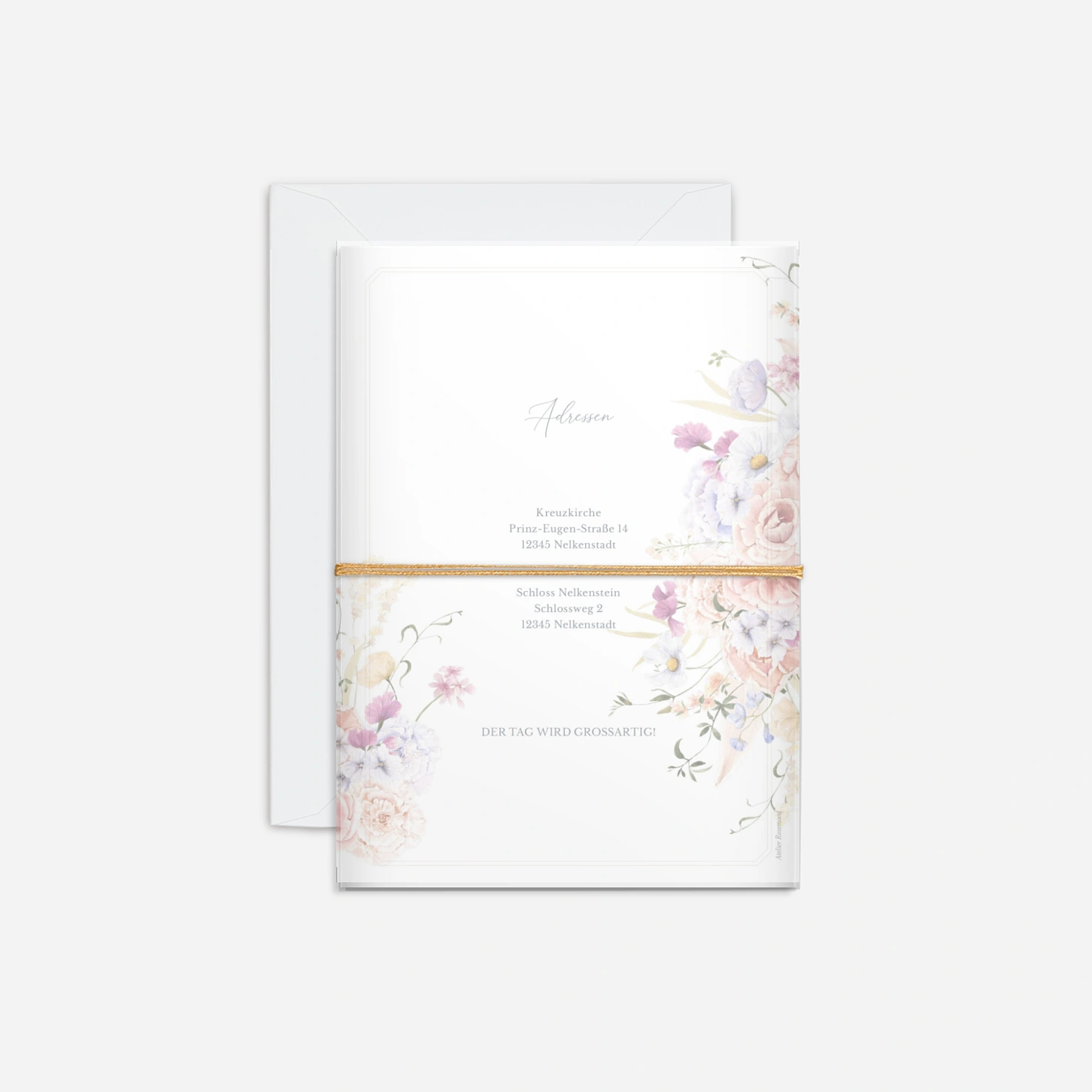 Hochzeitseinladung Blütenreigen