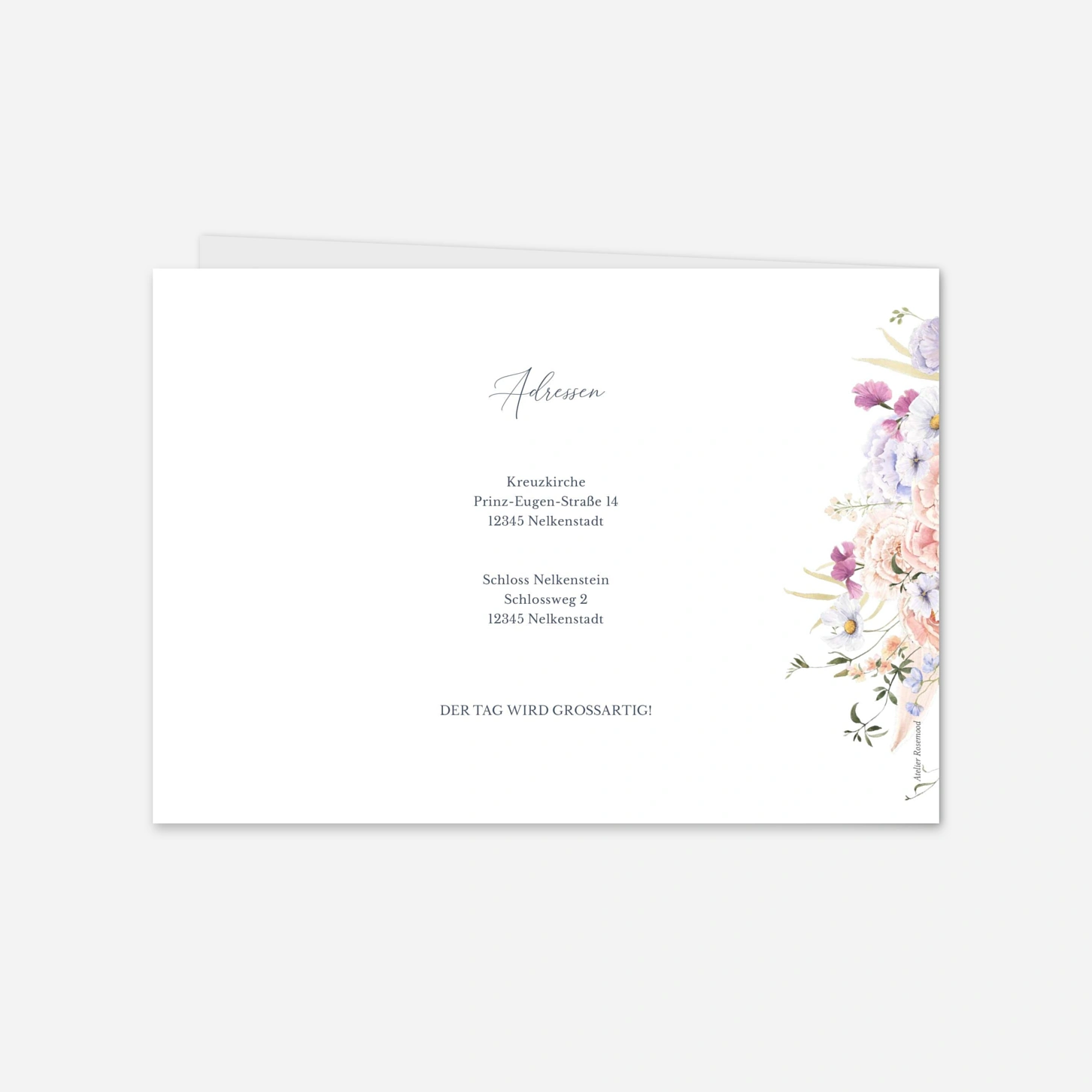 Hochzeitseinladung Blütenreigen