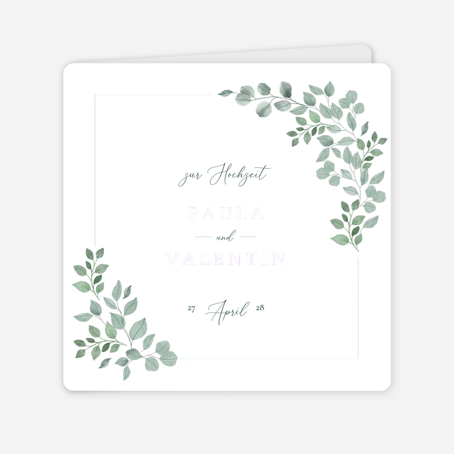 Hochzeitseinladung Zarte Ranken