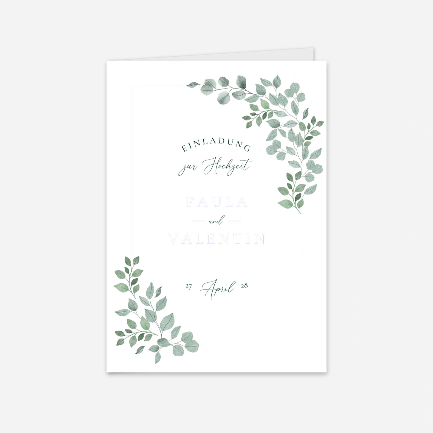Hochzeitseinladung Zarte Ranken