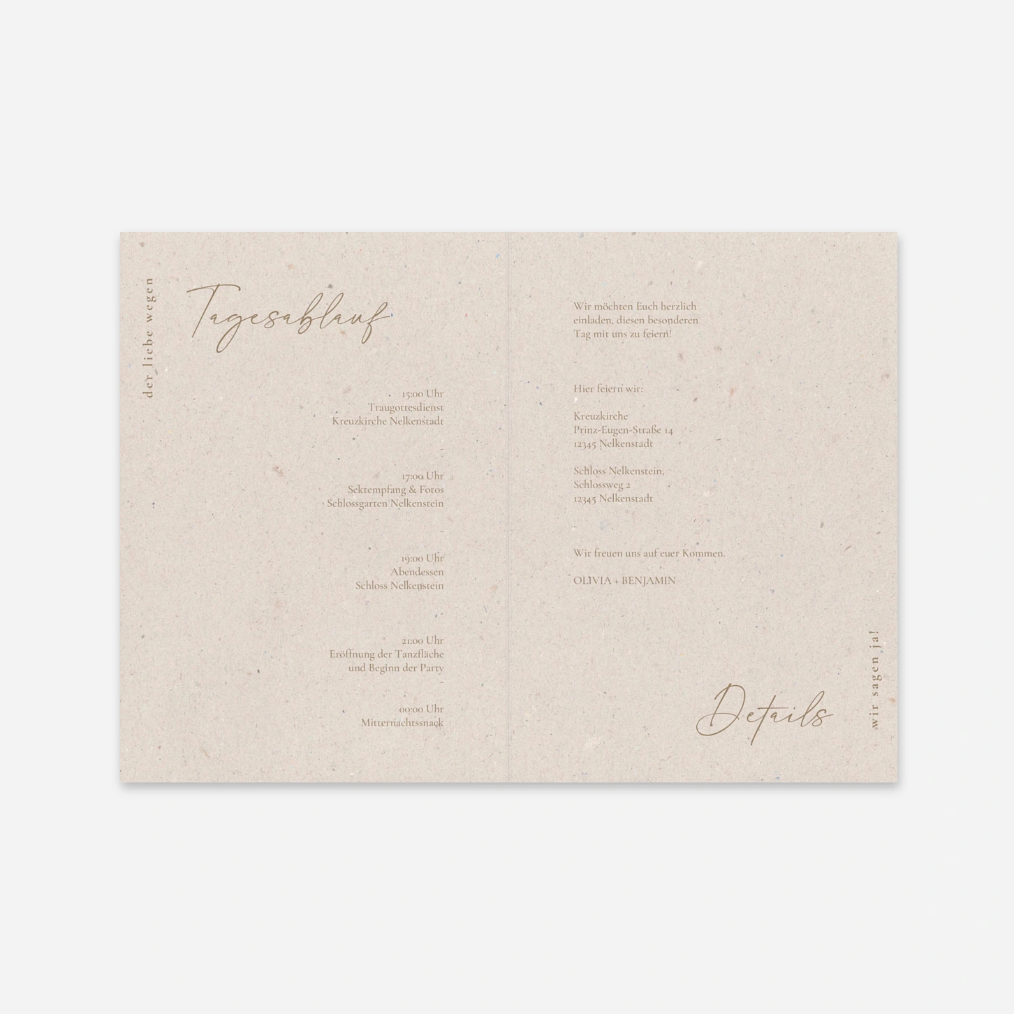 Hochzeitseinladung Sanfte Verbundenheit