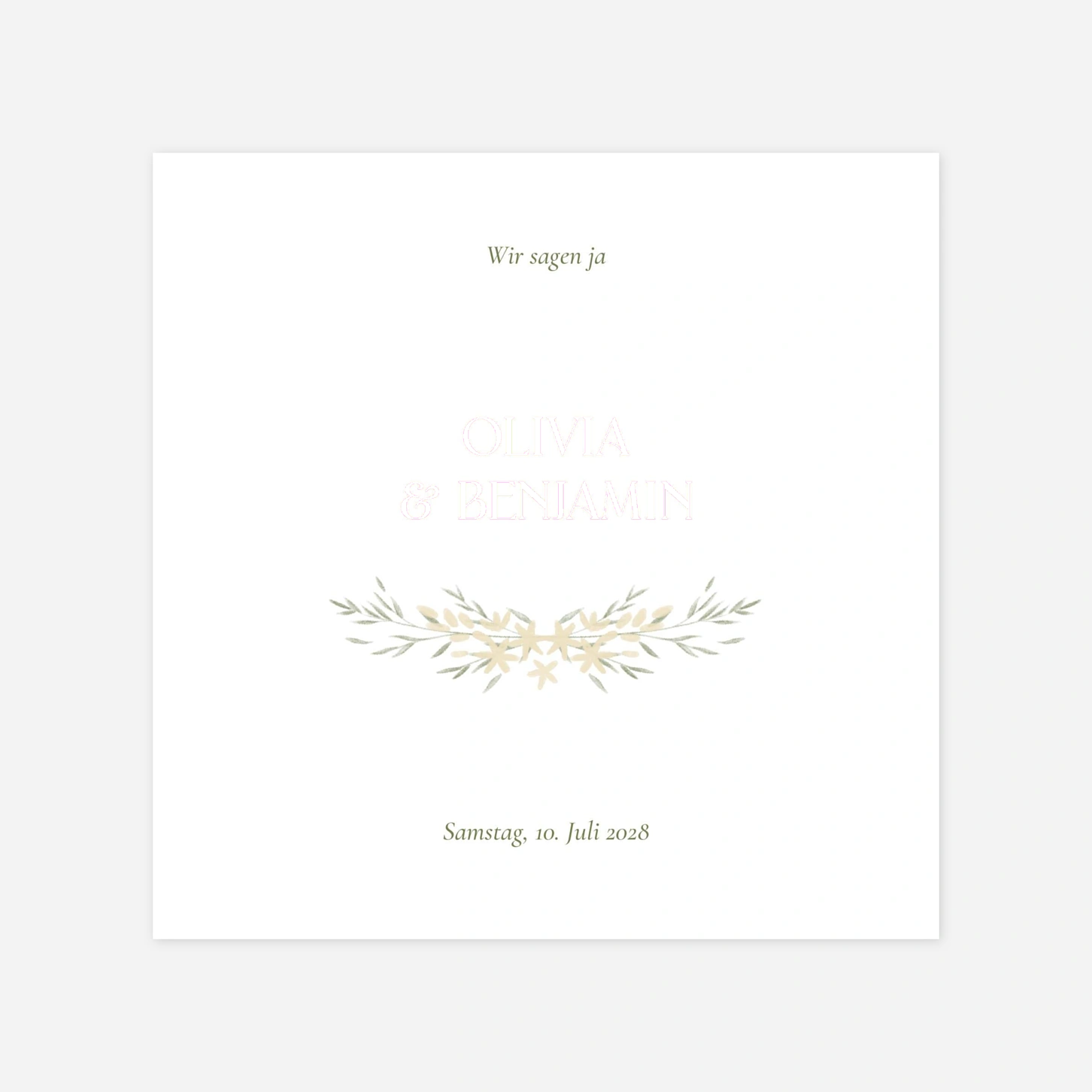 Hochzeitseinladung Zarte Blüten