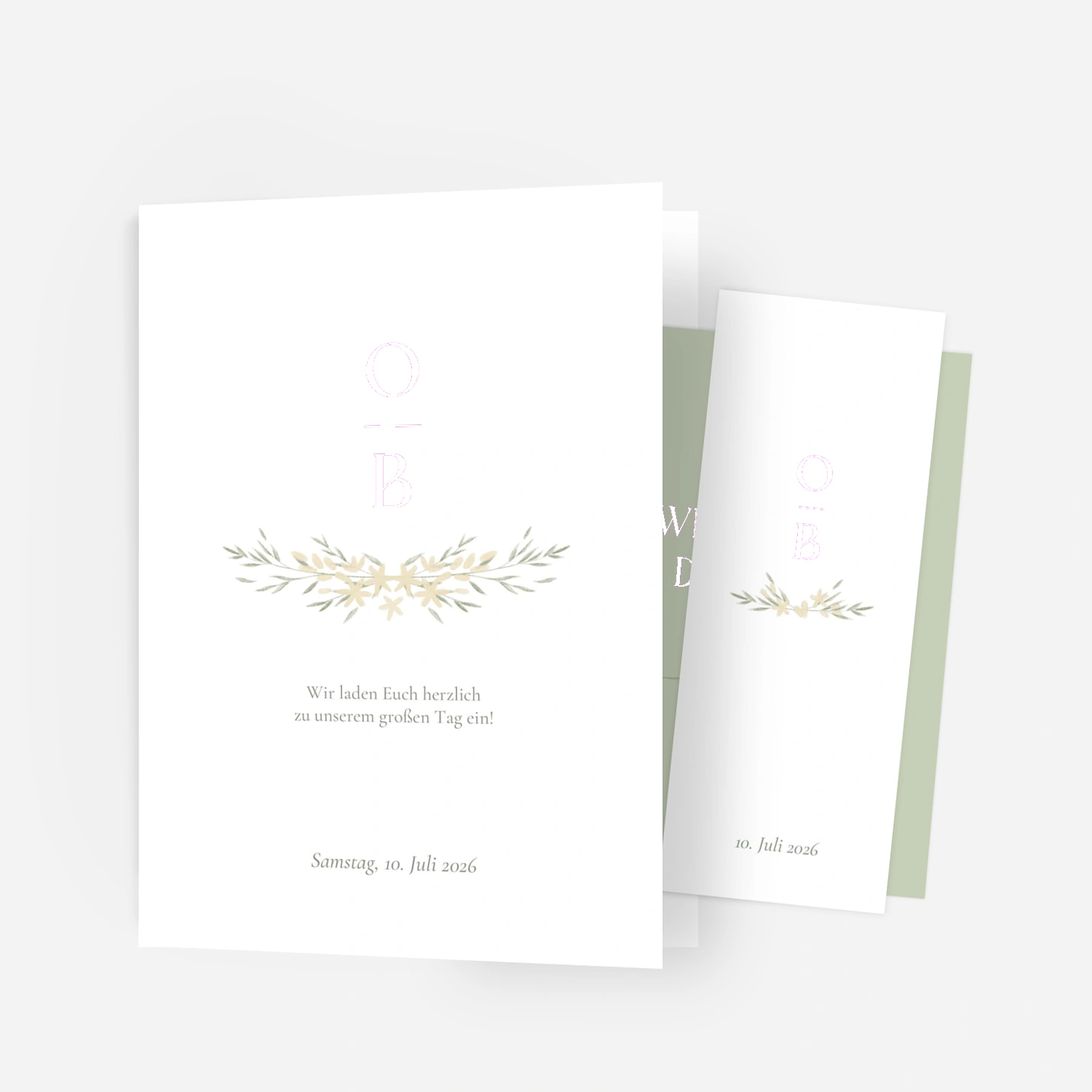 Hochzeitseinladung Zarte Blüten