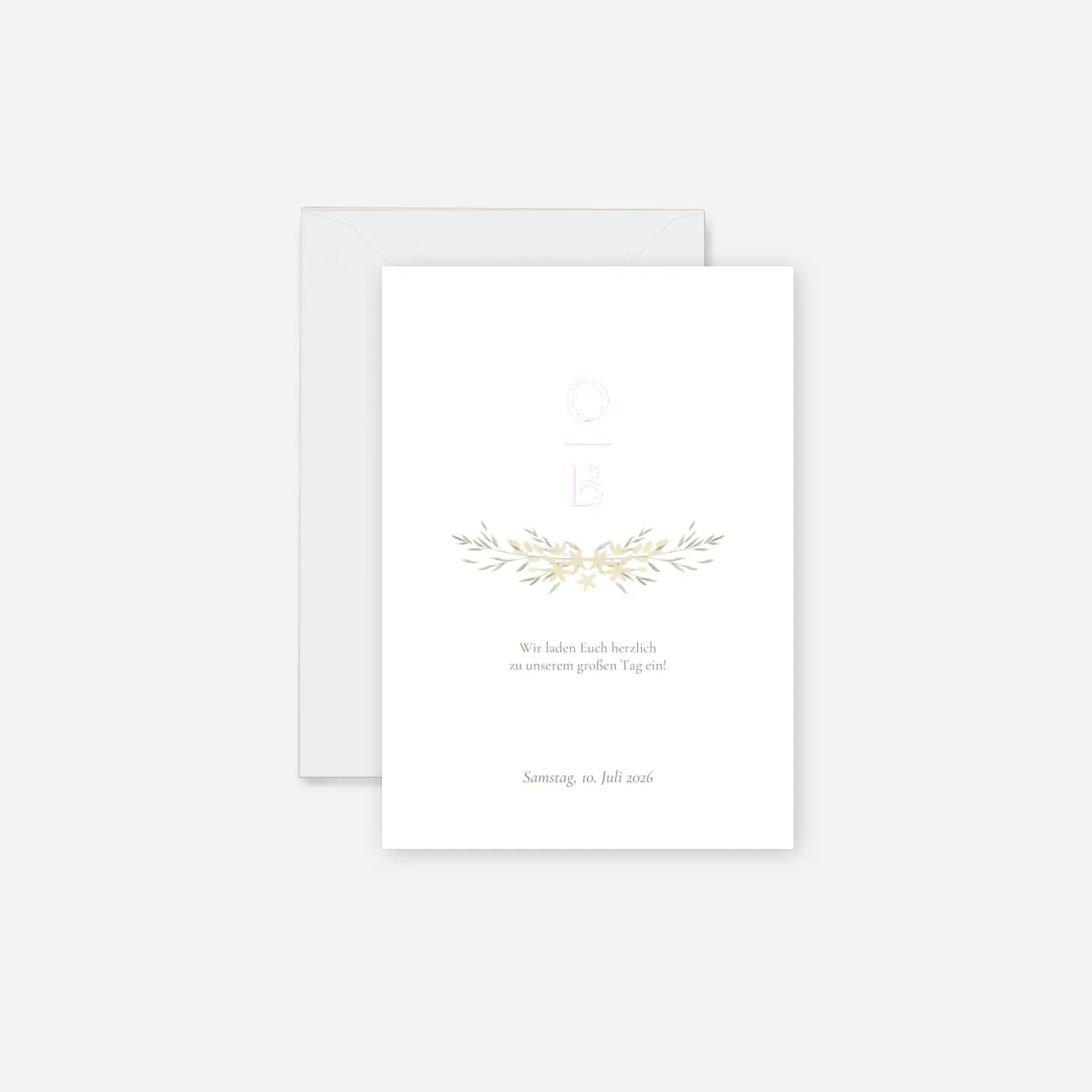 Hochzeitseinladung Zarte Blüten