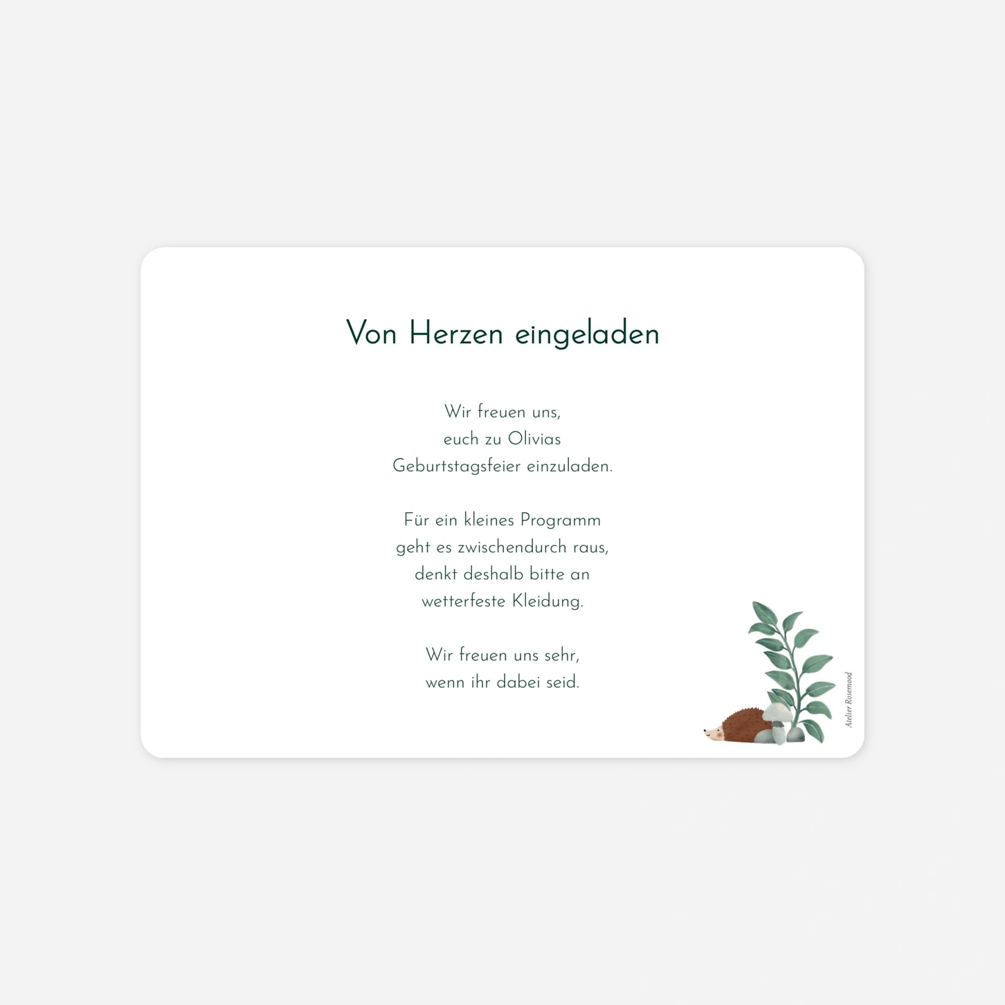 Kindergeburtstagseinladung Elfenpfad