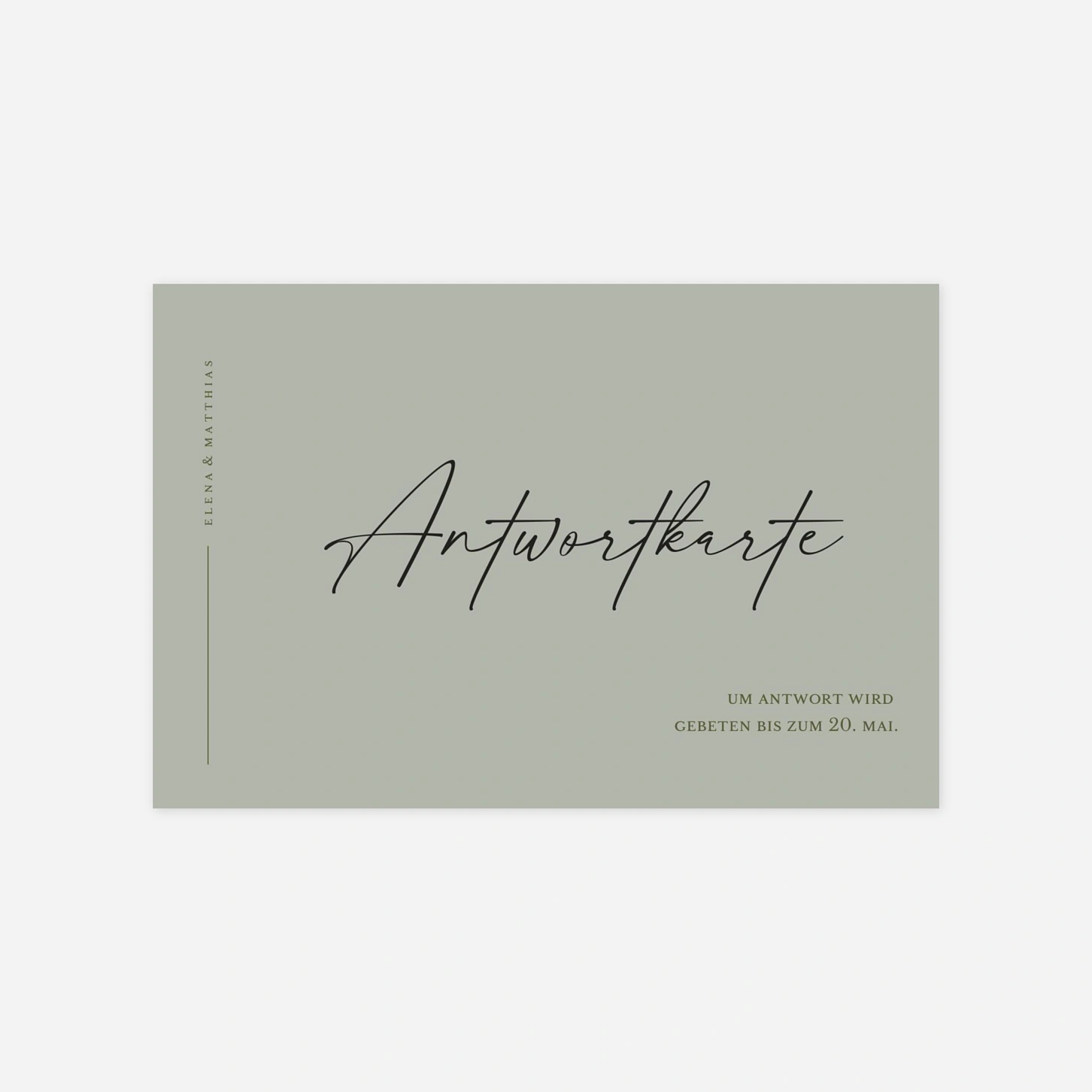 Antwortkarte Hochzeit Zeitlose Eleganz