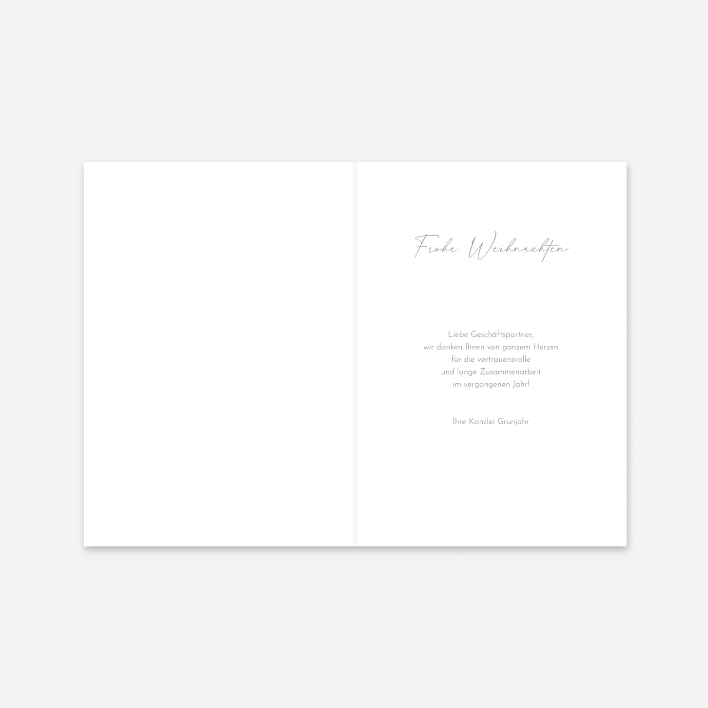 Geschäftliche Weihnachtskarte Zeitloser Glanz