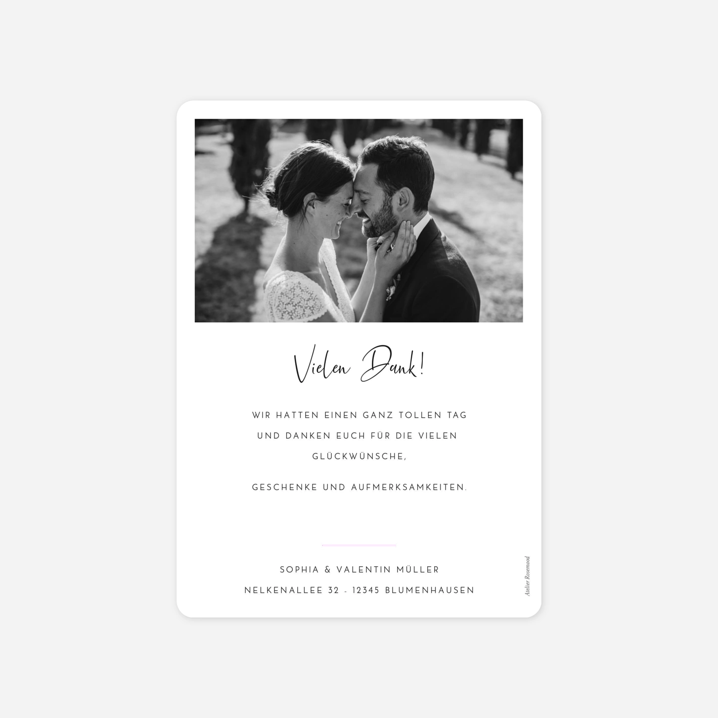 Dankeskarte Hochzeit Zeitgeist