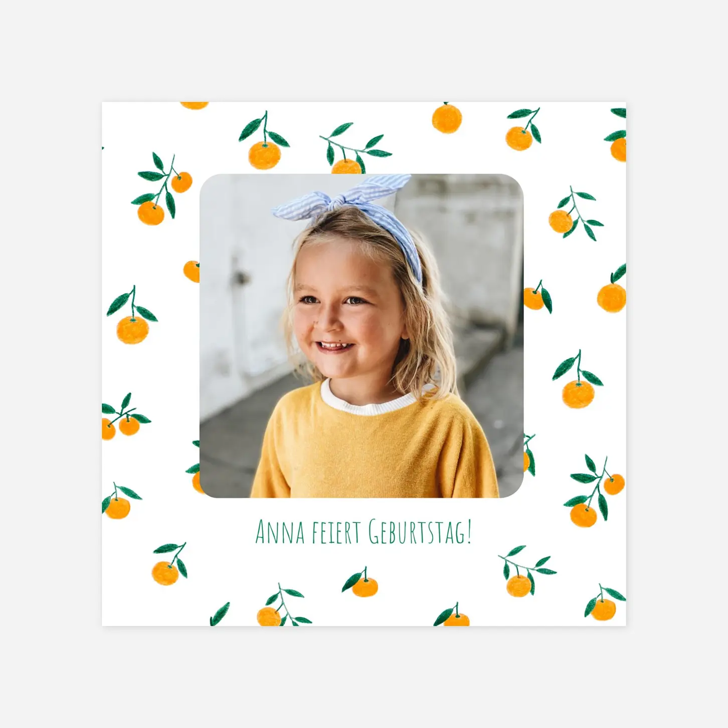 Kindergeburtstagseinladung Zitrustraum