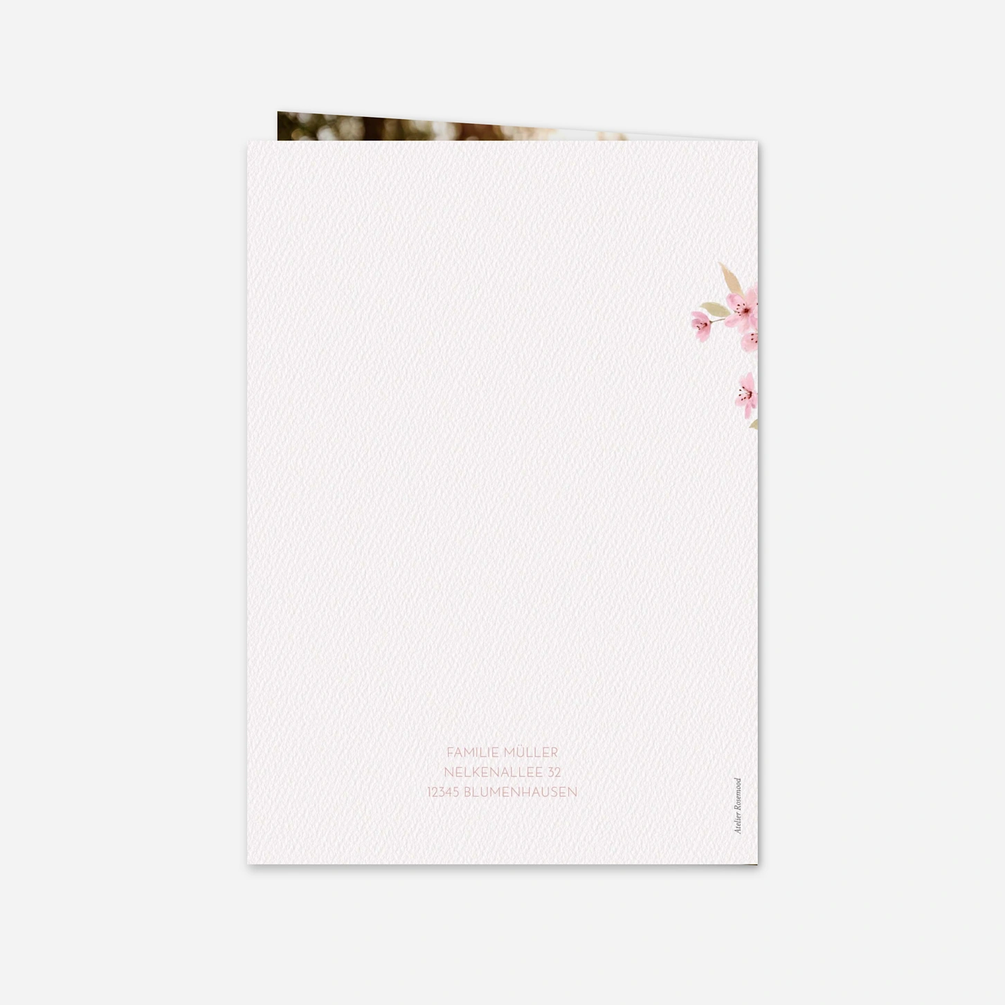 Taufeinladung Zarte Kirschblüte