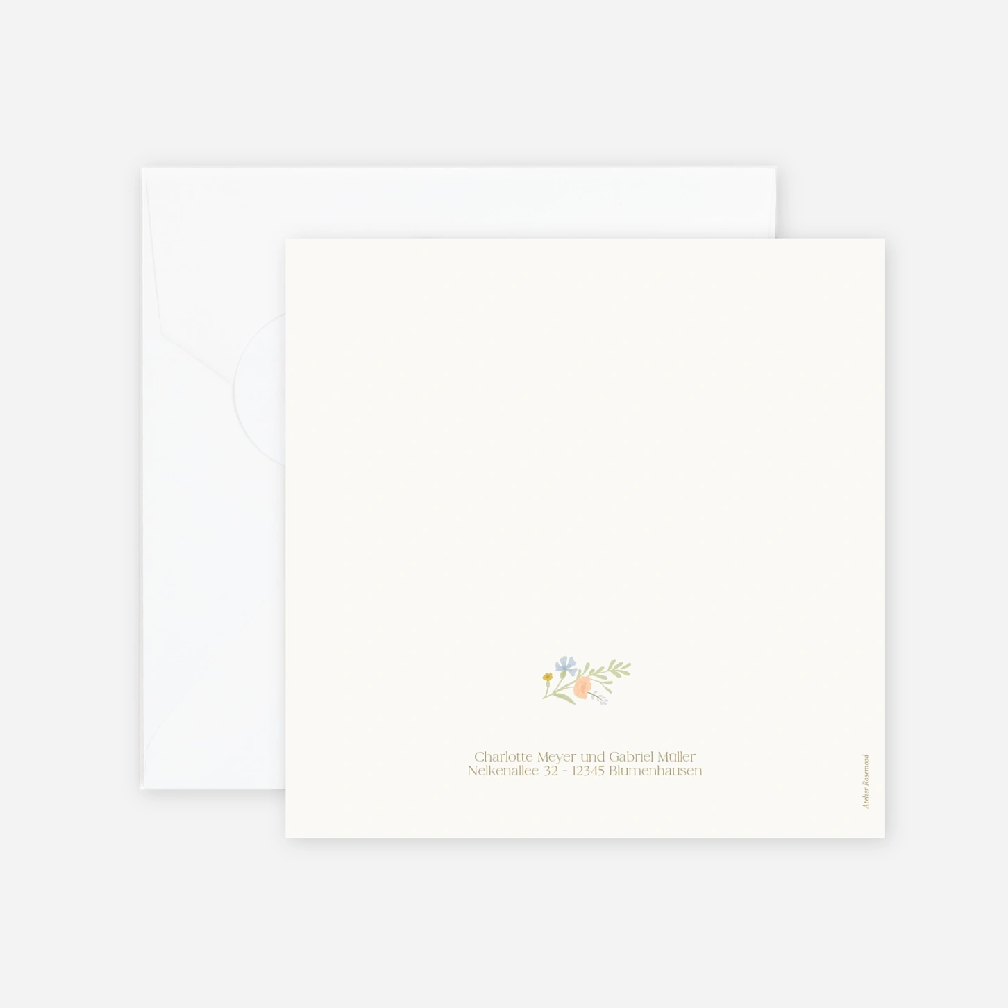 Hochzeitseinladung Zartes Monogramm