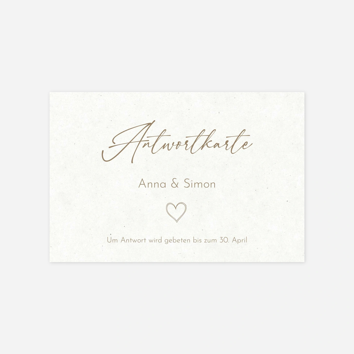 Antwortkarte Hochzeit Zarte Symbole