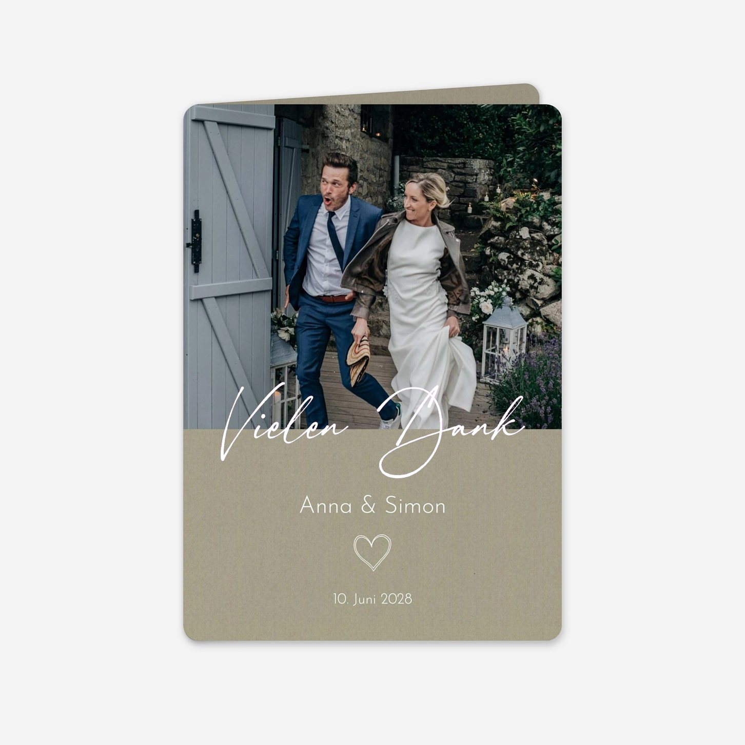 Dankeskarte Hochzeit Zarte Symbole