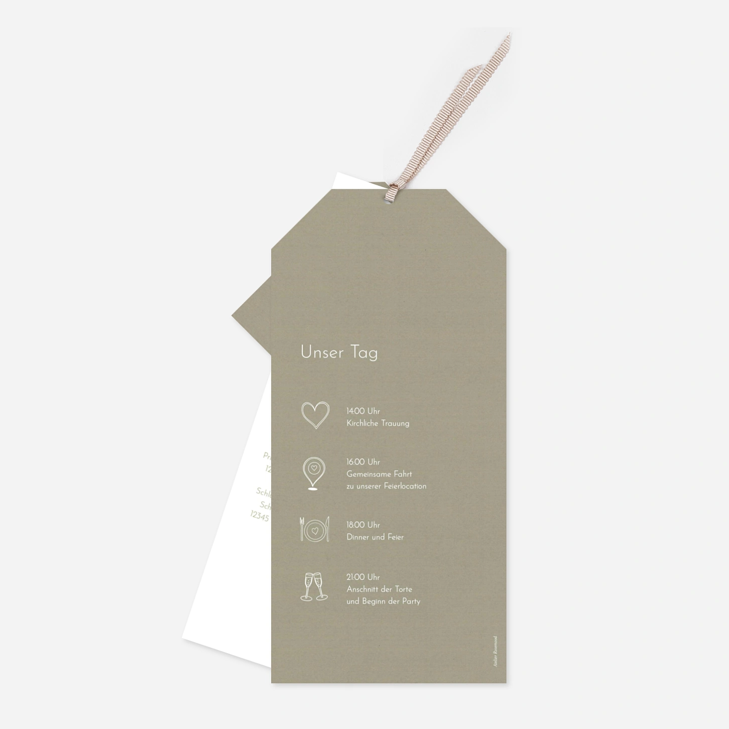 Hochzeitseinladung Zarte Symbole